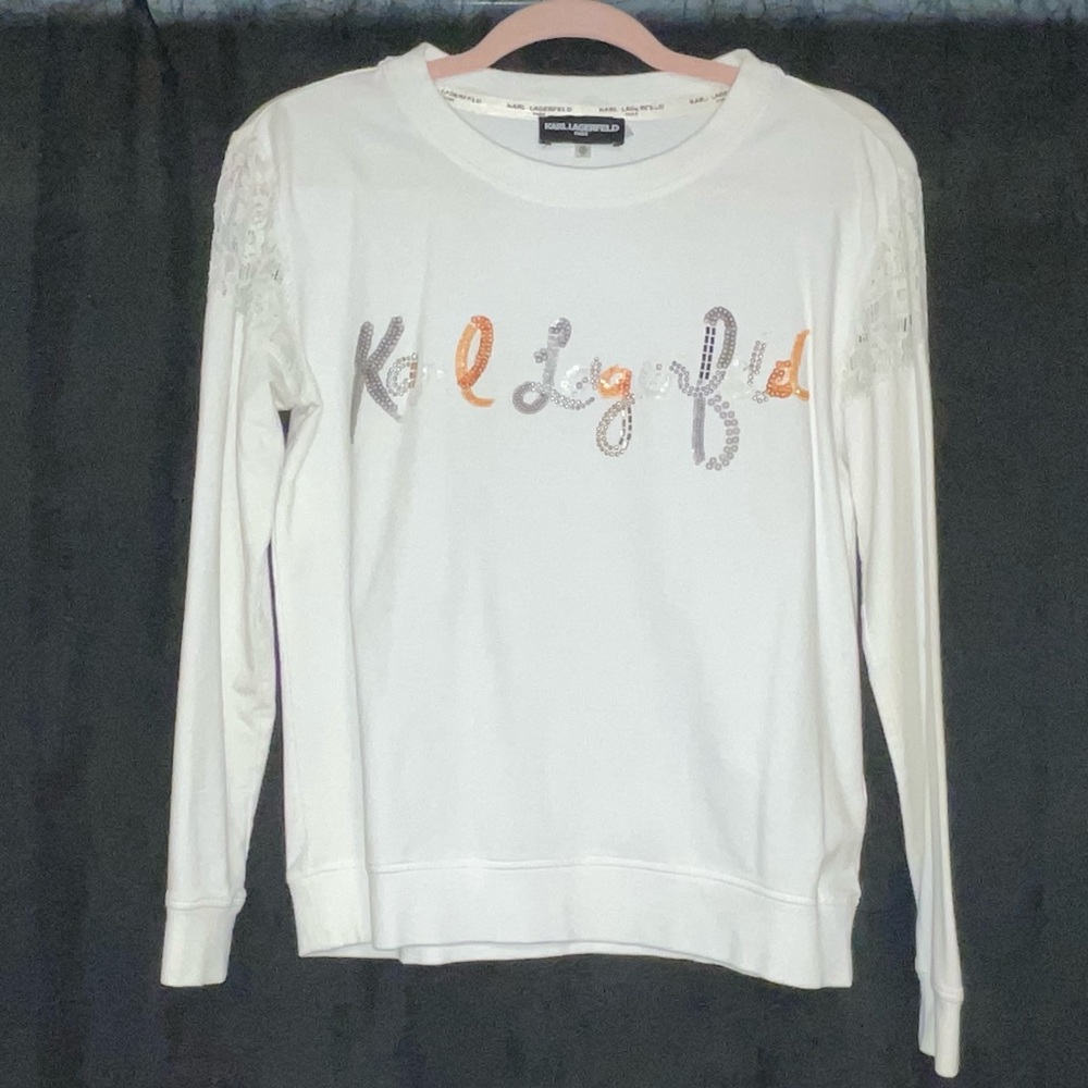 Karl Lagerfeld White/cream. Sweatshirt Size XS